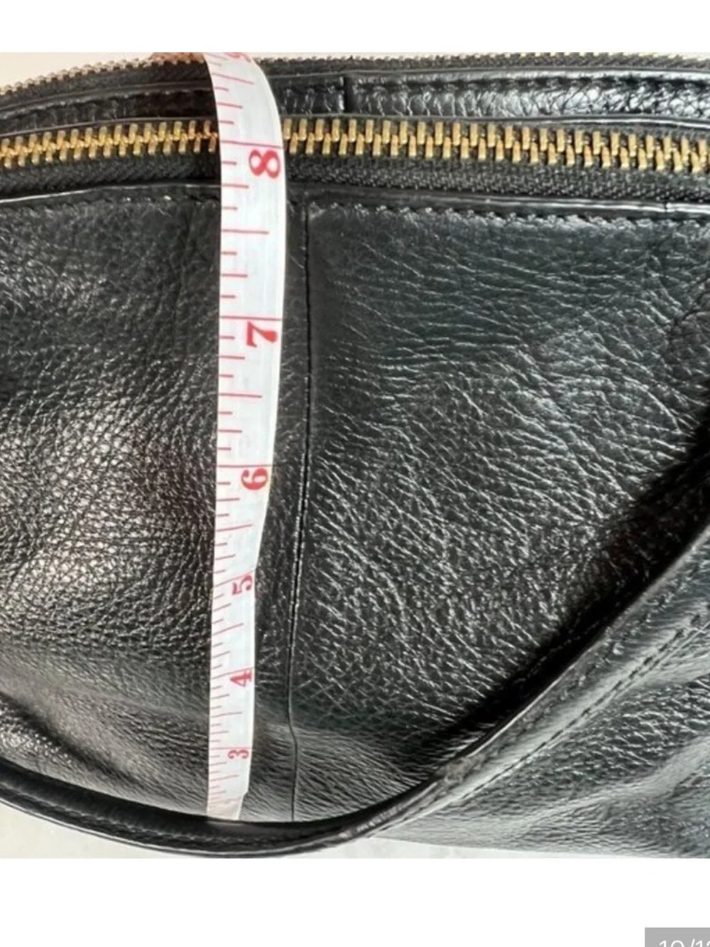 COACH Madison Embossed Leather Georgie Shoulder Crossbody Black Bag